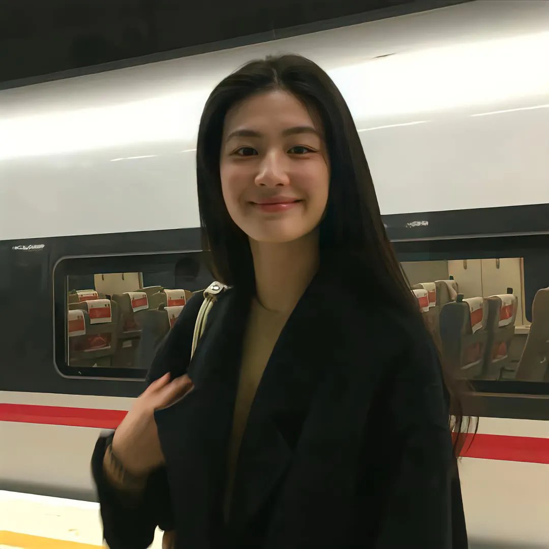 玻璃橱窗中的姑娘